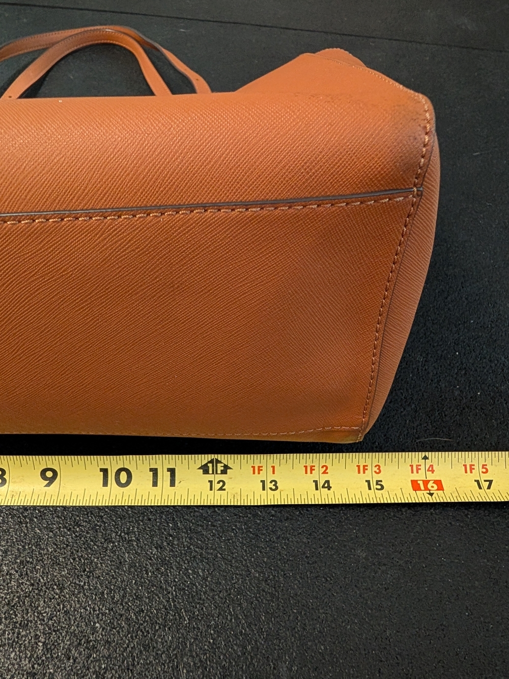Tory Burch Tan Saffiano Leather Emerson Shoulder Bag Purse - Picture 10 of 12